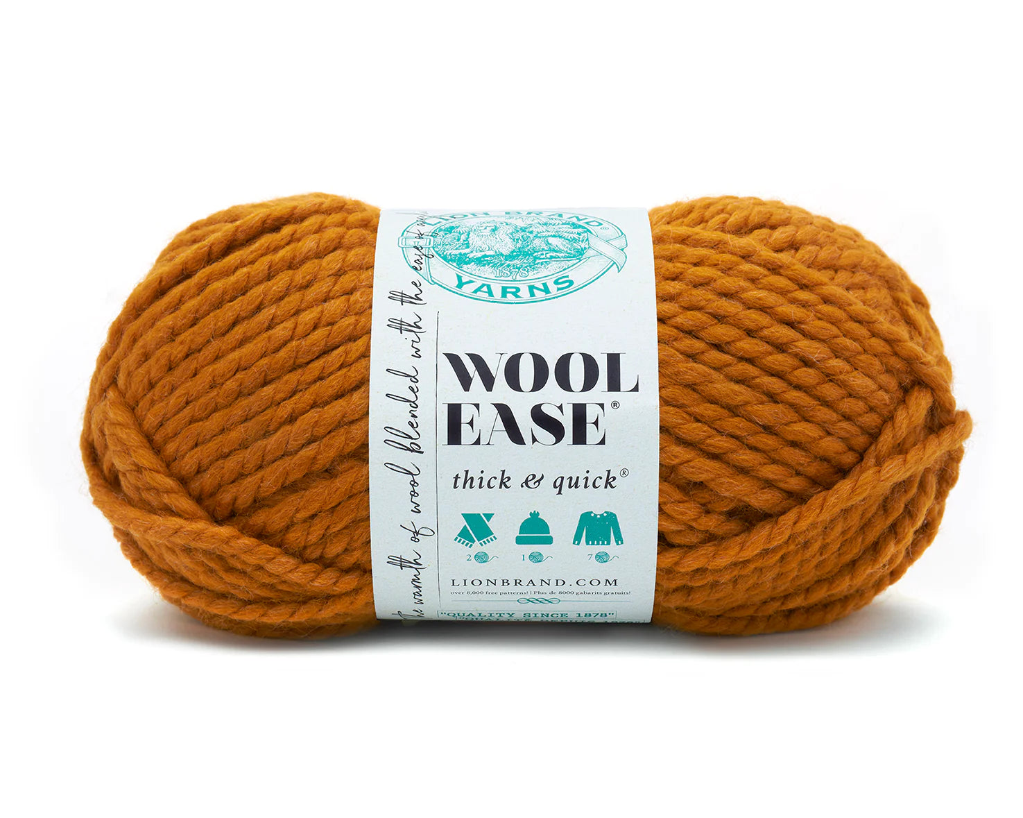 Lion Brand Yarn Woolease Thick & Quick Yarn, 1 Pack, Hydro