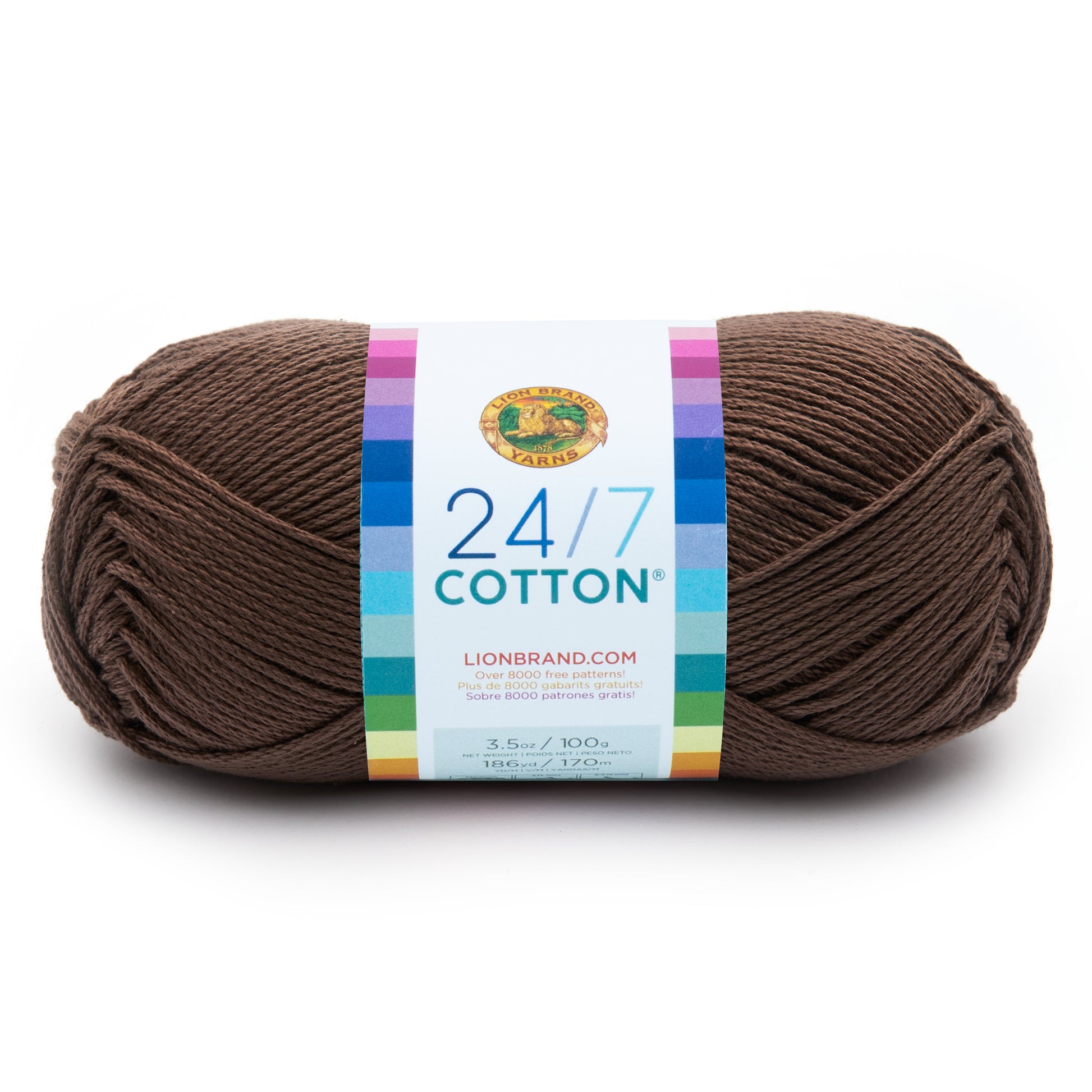Lion Brand 24/7 Cotton Yarn 6-Pack - Charcoal - 9256732